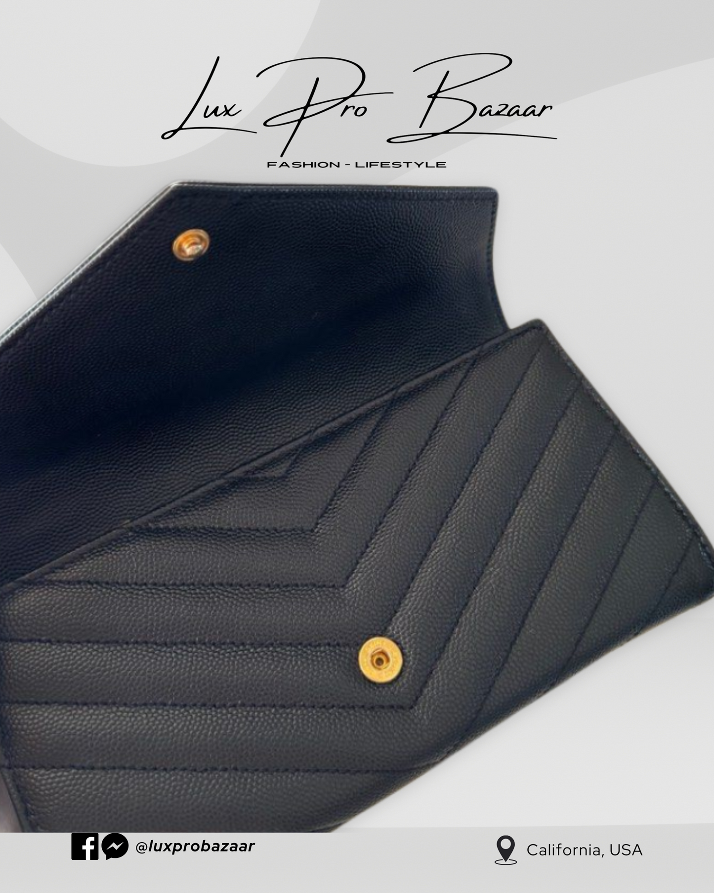 SAINT LAURENT | CASSANDRE MATELASSÉ LARGE FLAP - Saint Laurent Yves Long Flap Wallet in Grain Embossed Leather