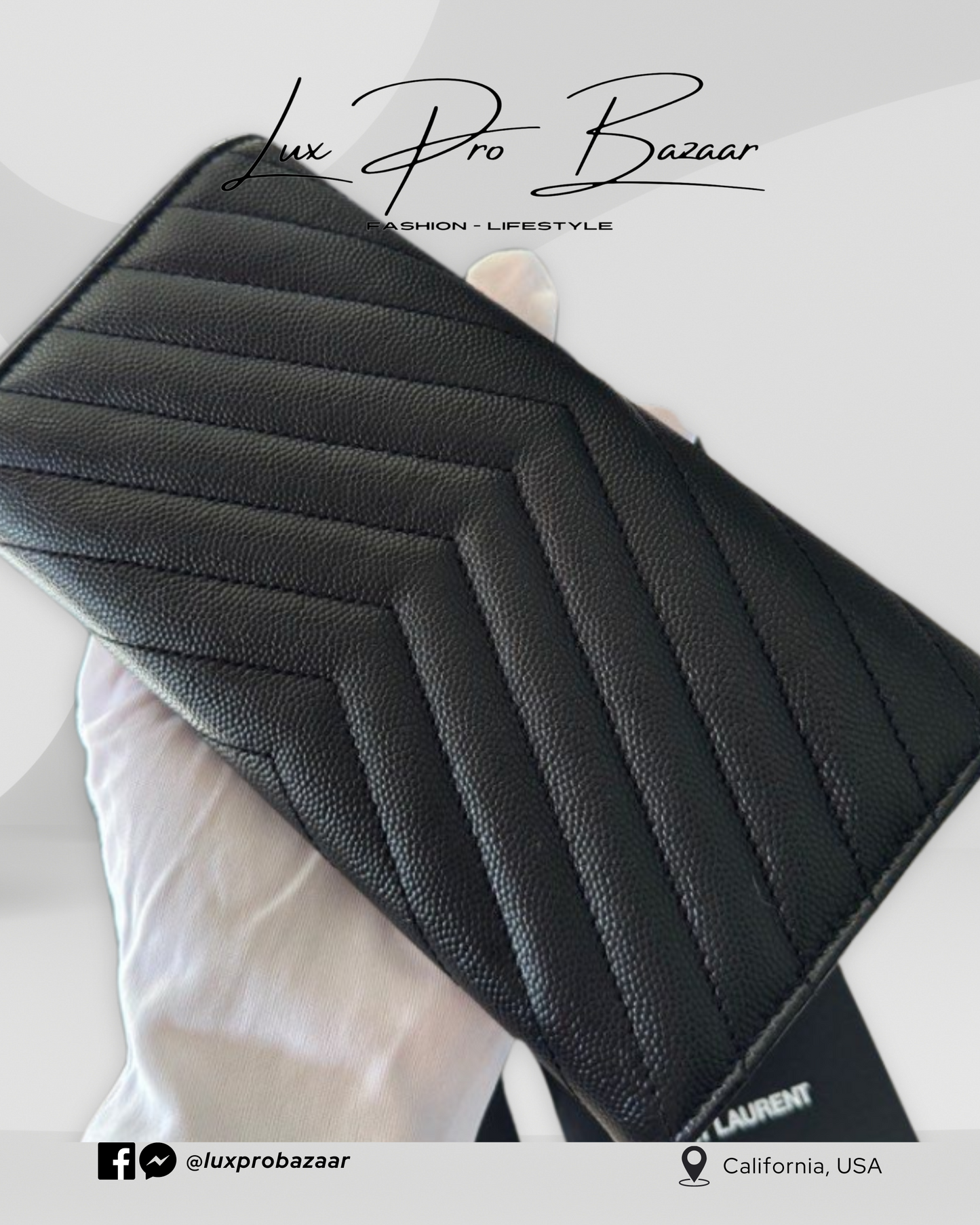 SAINT LAURENT | CASSANDRE MATELASSÉ LARGE FLAP - Saint Laurent Yves Long Flap Wallet in Grain Embossed Leather