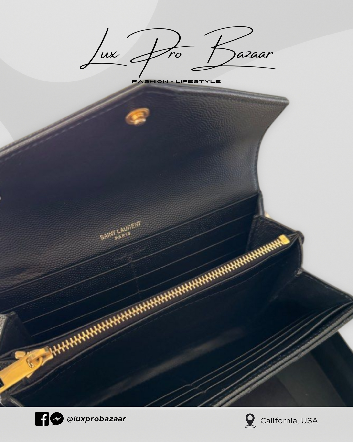 SAINT LAURENT | CASSANDRE MATELASSÉ LARGE FLAP - Saint Laurent Yves Long Flap Wallet in Grain Embossed Leather