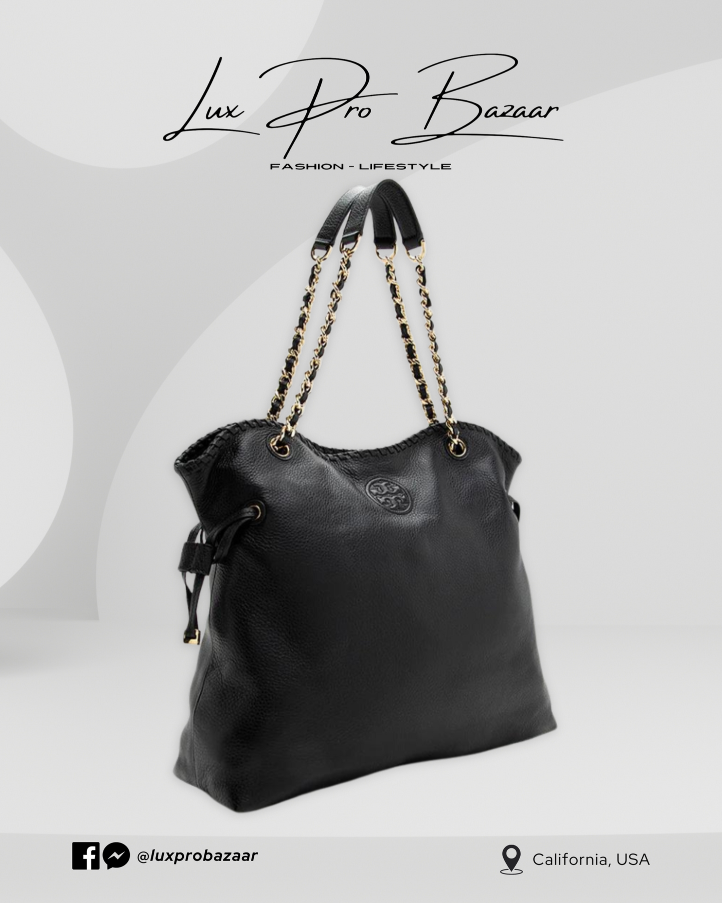 TORY BURCH | Leather Marion Slouchy Tote - Black
