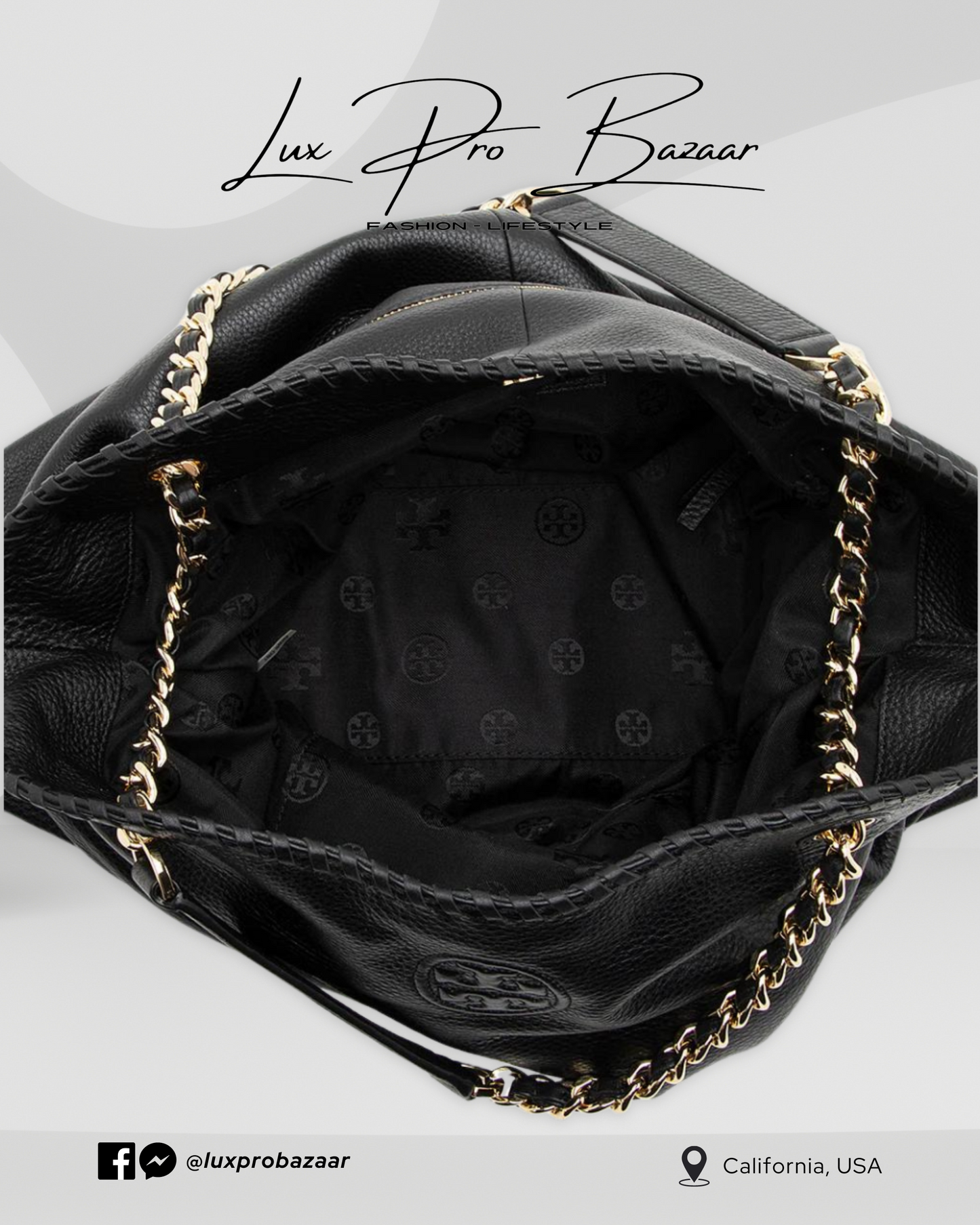 TORY BURCH | Leather Marion Slouchy Tote - Black