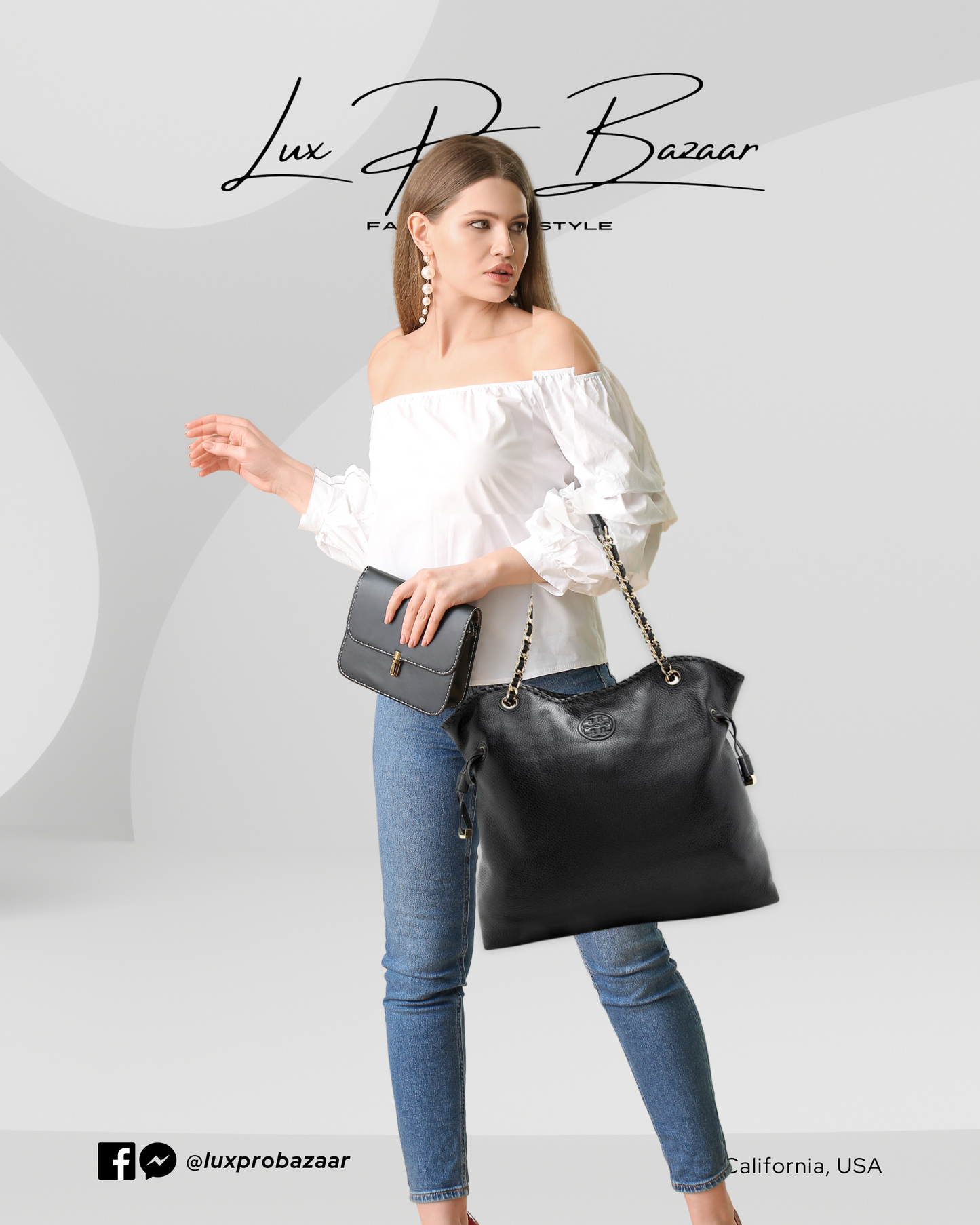 TORY BURCH | Leather Marion Slouchy Tote - Black