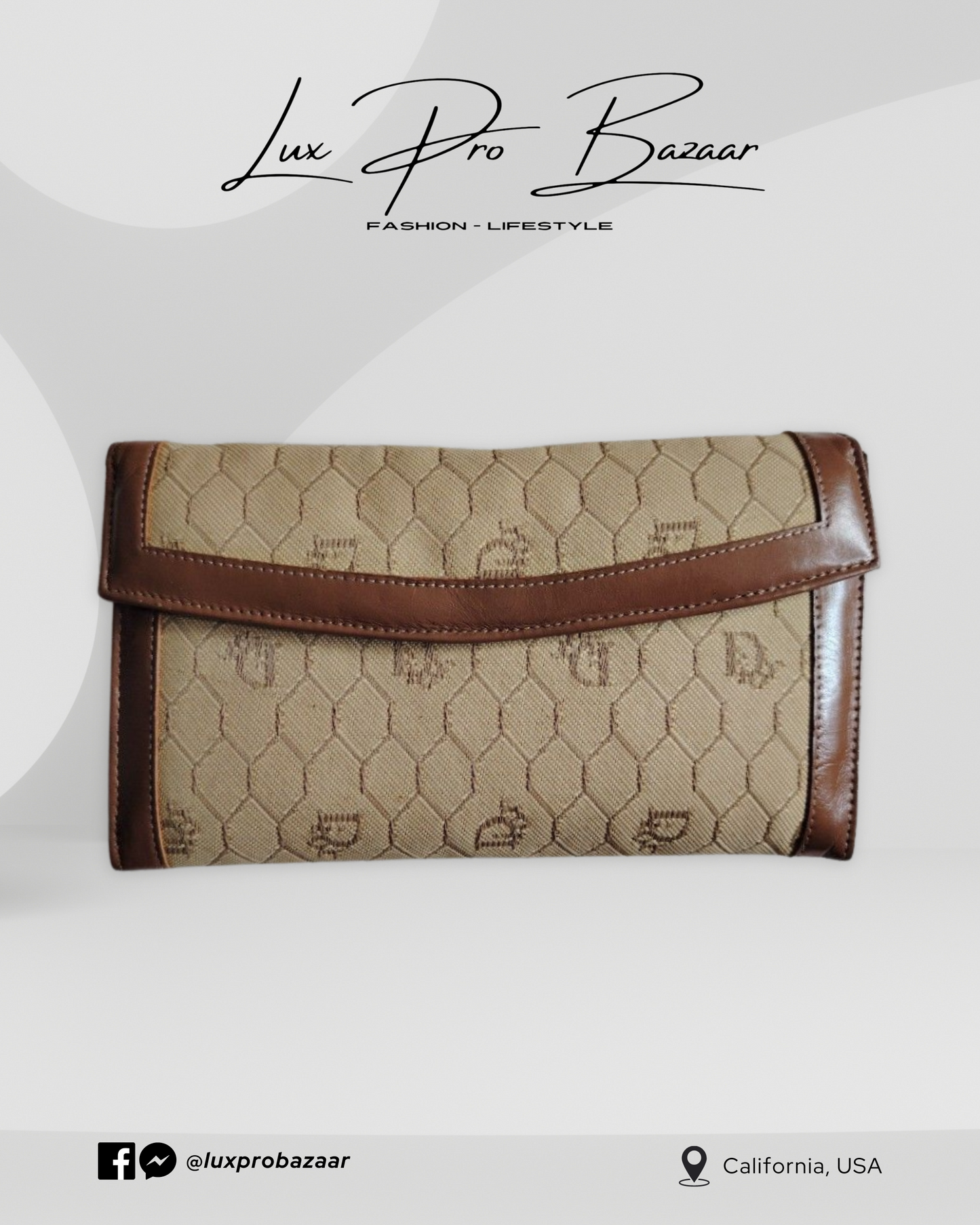Vintage 1980s Christian Dior | Honeycomb Wallet - Timeless Elegance & Authentic Luxury