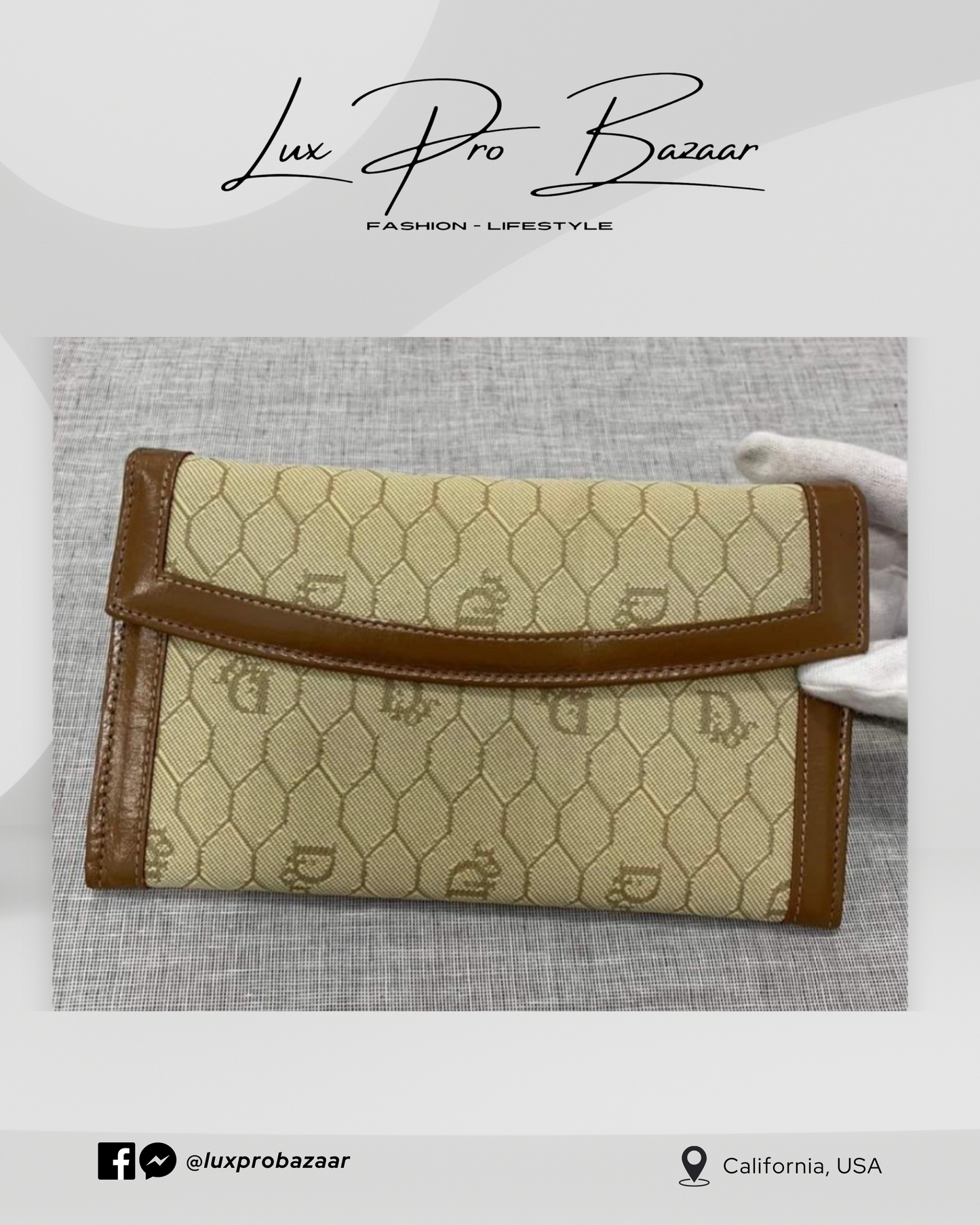 Vintage 1980s Christian Dior | Honeycomb Wallet - Timeless Elegance & Authentic Luxury