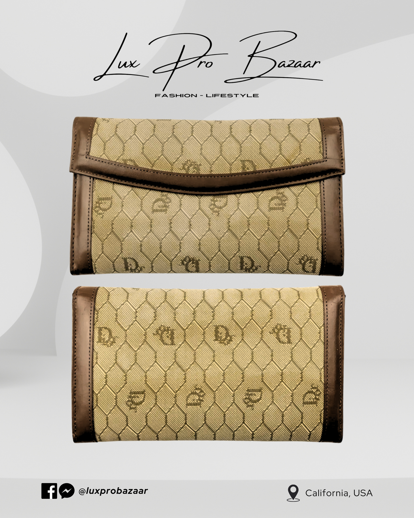 Vintage 1980s Christian Dior | Honeycomb Wallet - Timeless Elegance & Authentic Luxury
