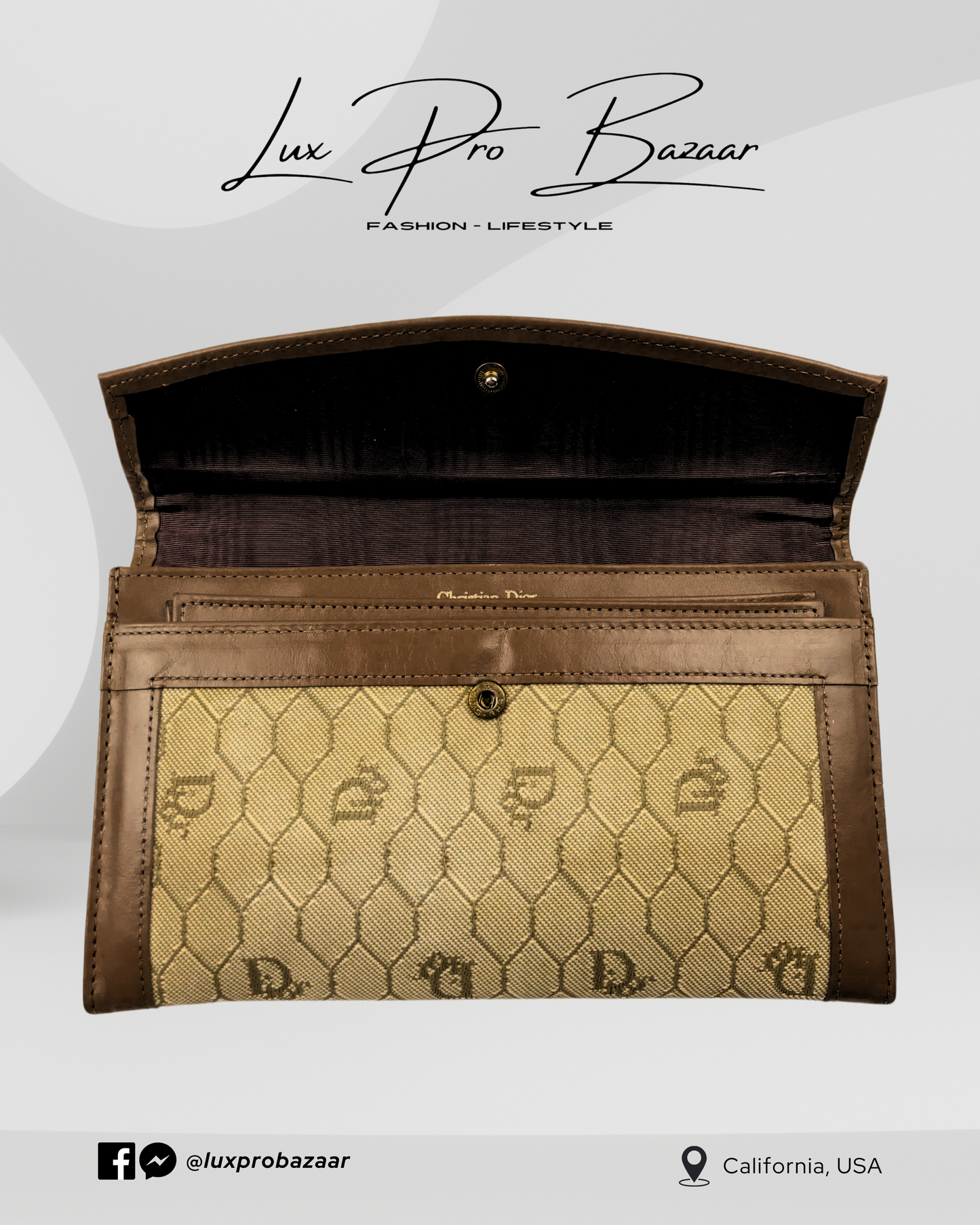 Vintage 1980s Christian Dior | Honeycomb Wallet - Timeless Elegance & Authentic Luxury