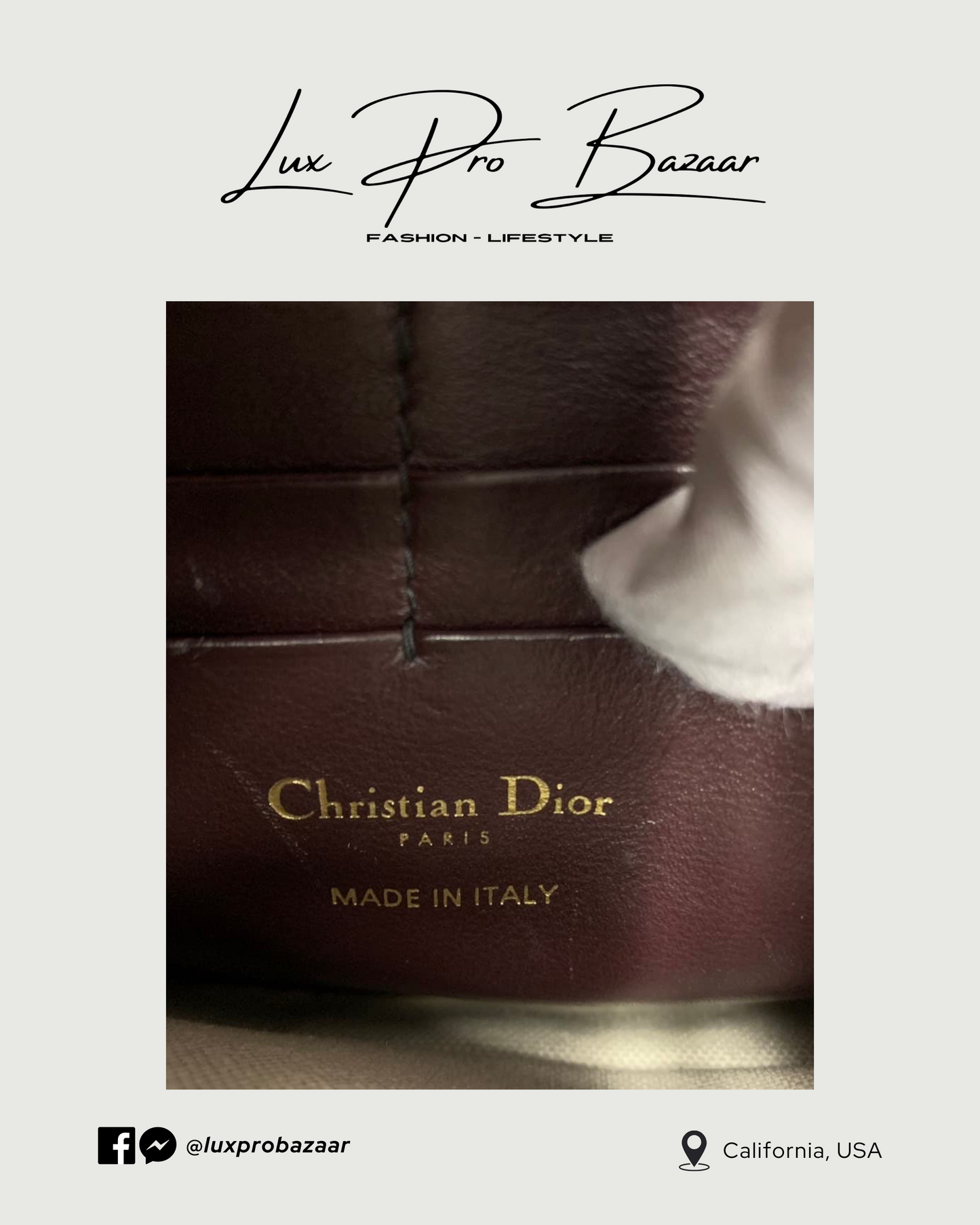 DIOR | Dior Burgundy Oblique Canvas Saddle Wallet on Chain Bag