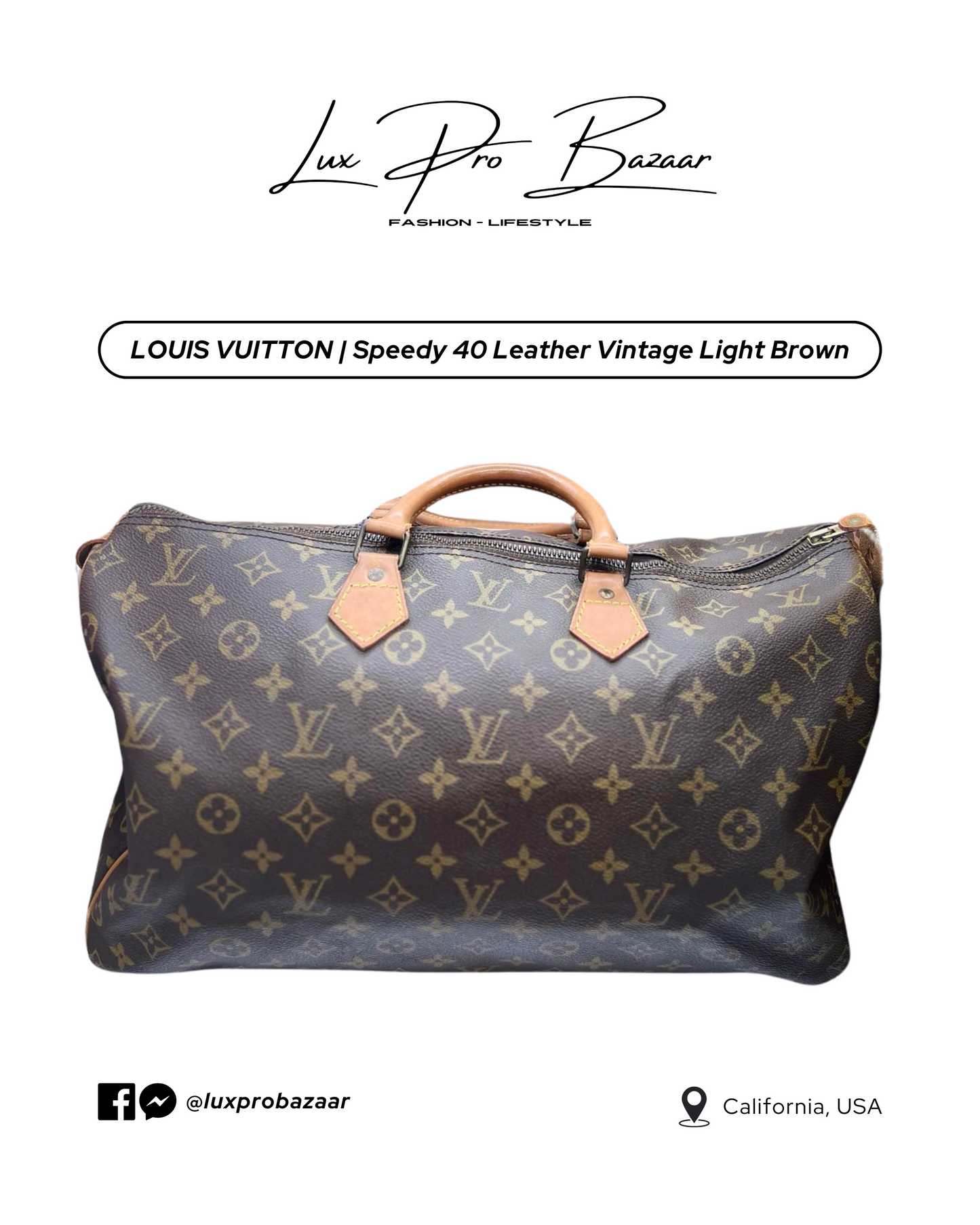 LOUIS VUITTON | Classic Louis Vuitton Speedy 40 Bag