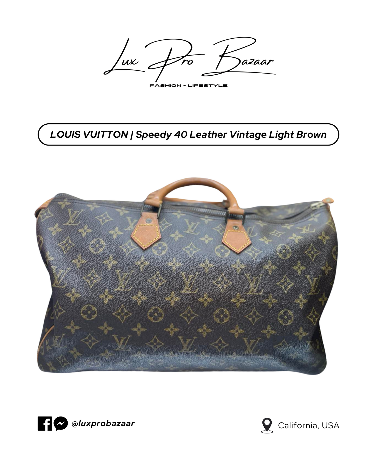 LOUIS VUITTON | Classic Louis Vuitton Speedy 40 Bag