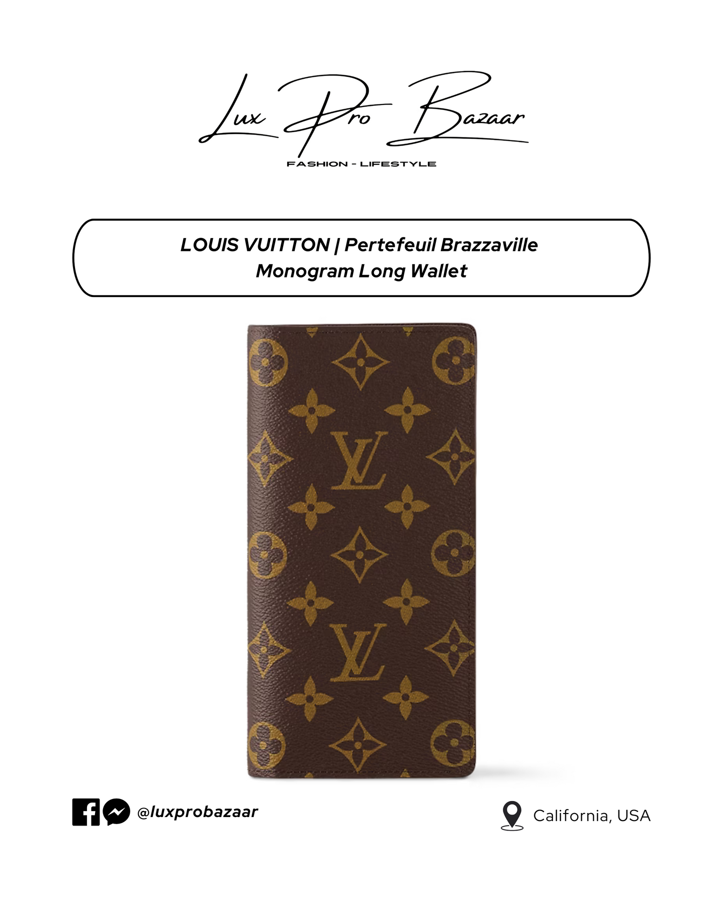 LOUIS VUITTON | Brazza Wallet in Monogram Canvas