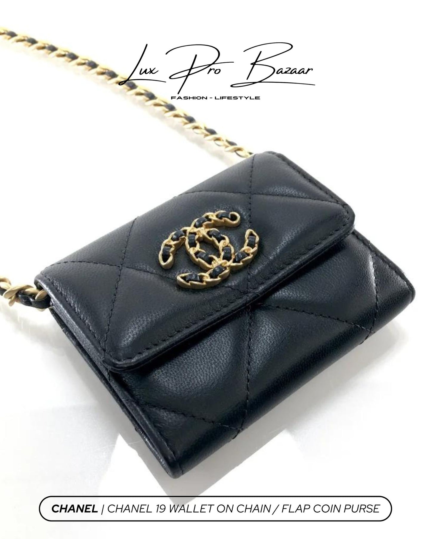 CHANEL | Chanel 19 Coin Wallet on Chain (WOC)