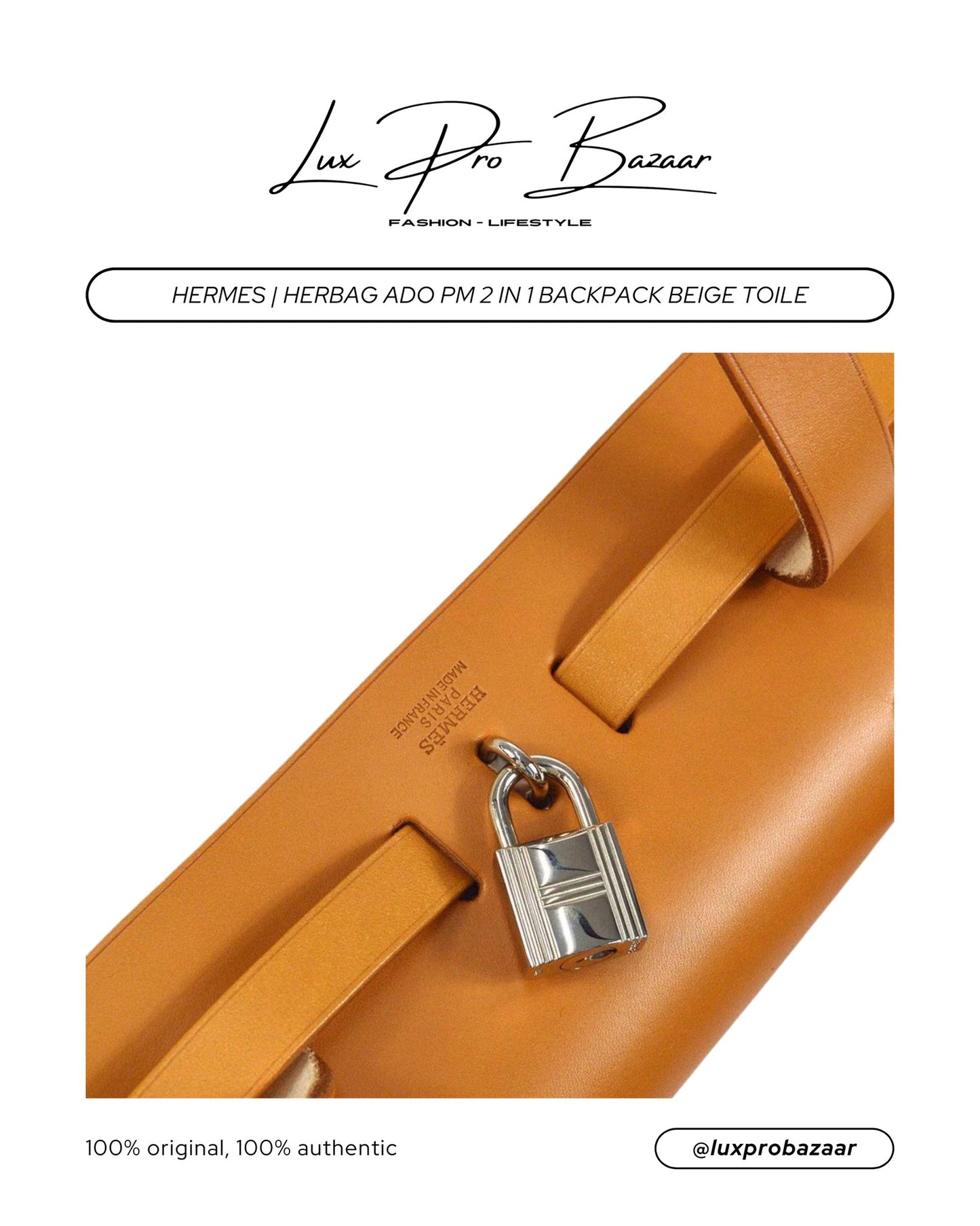 HERMÈS | Herbag Handbag Canvas Travel Bag