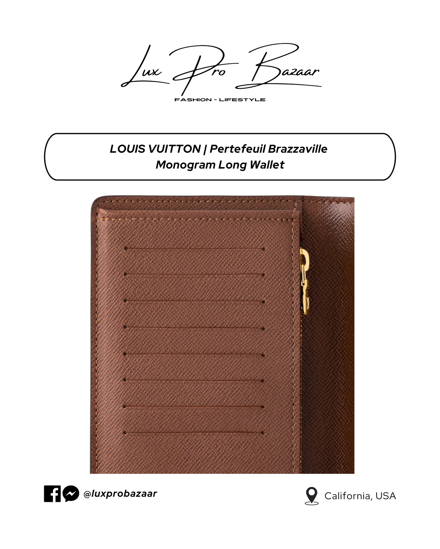 LOUIS VUITTON | Brazza Wallet in Monogram Canvas