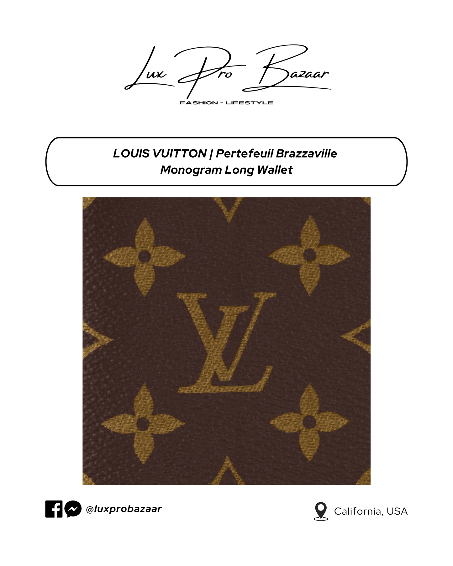 LOUIS VUITTON | Brazza Wallet in Monogram Canvas