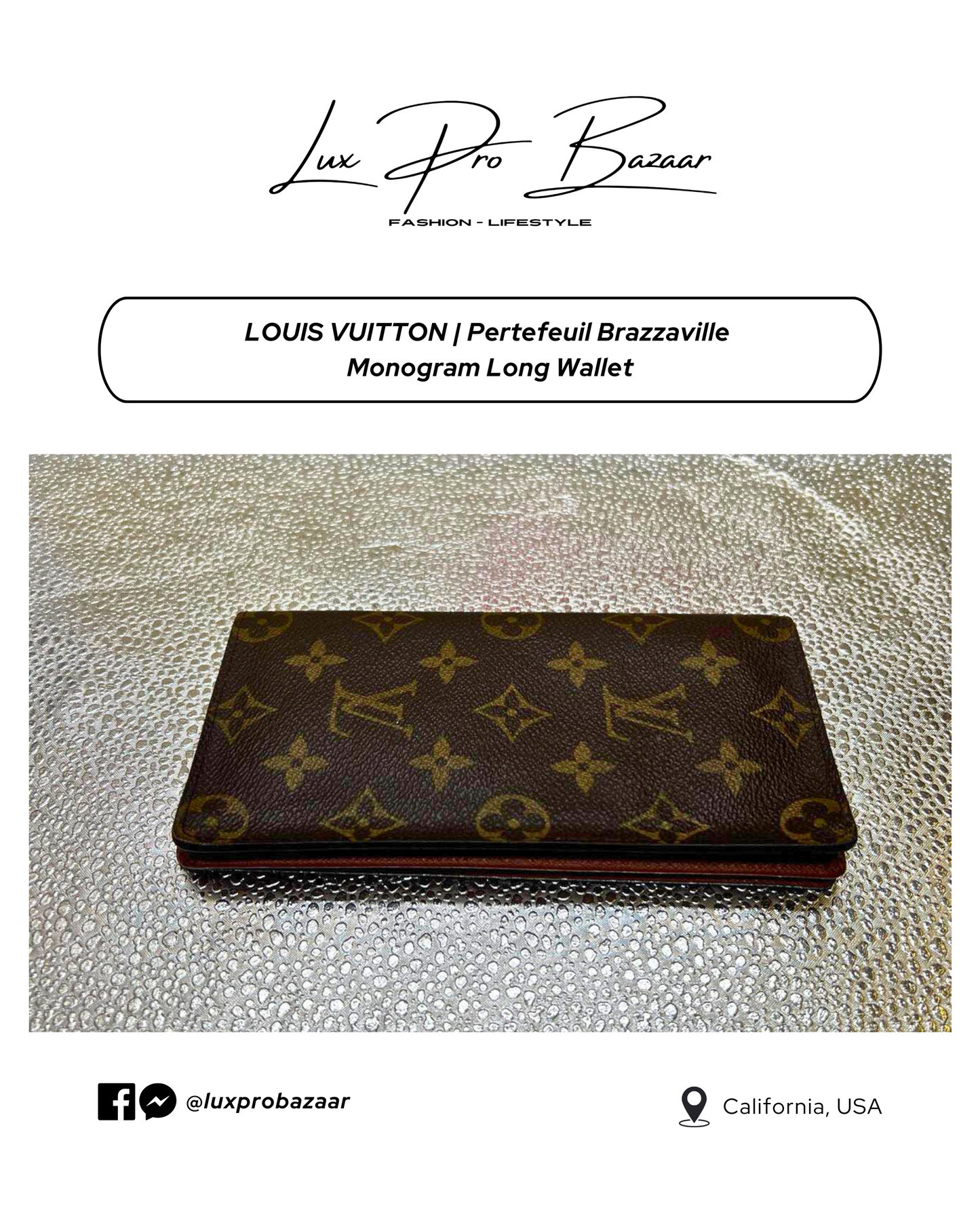 LOUIS VUITTON | Brazza Wallet in Monogram Canvas