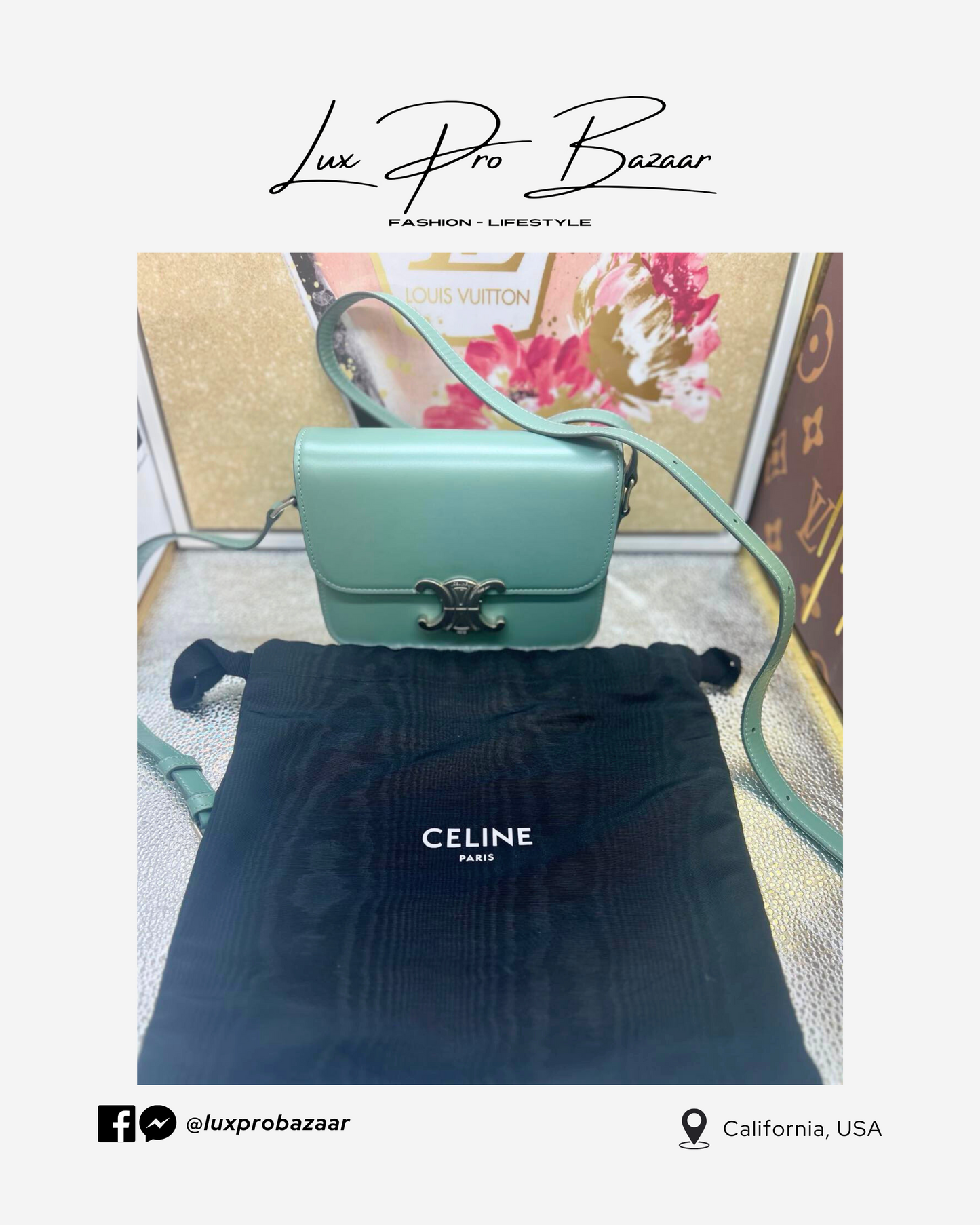 CELINE | Teen Triomphe Bag in Shiny Calfskin