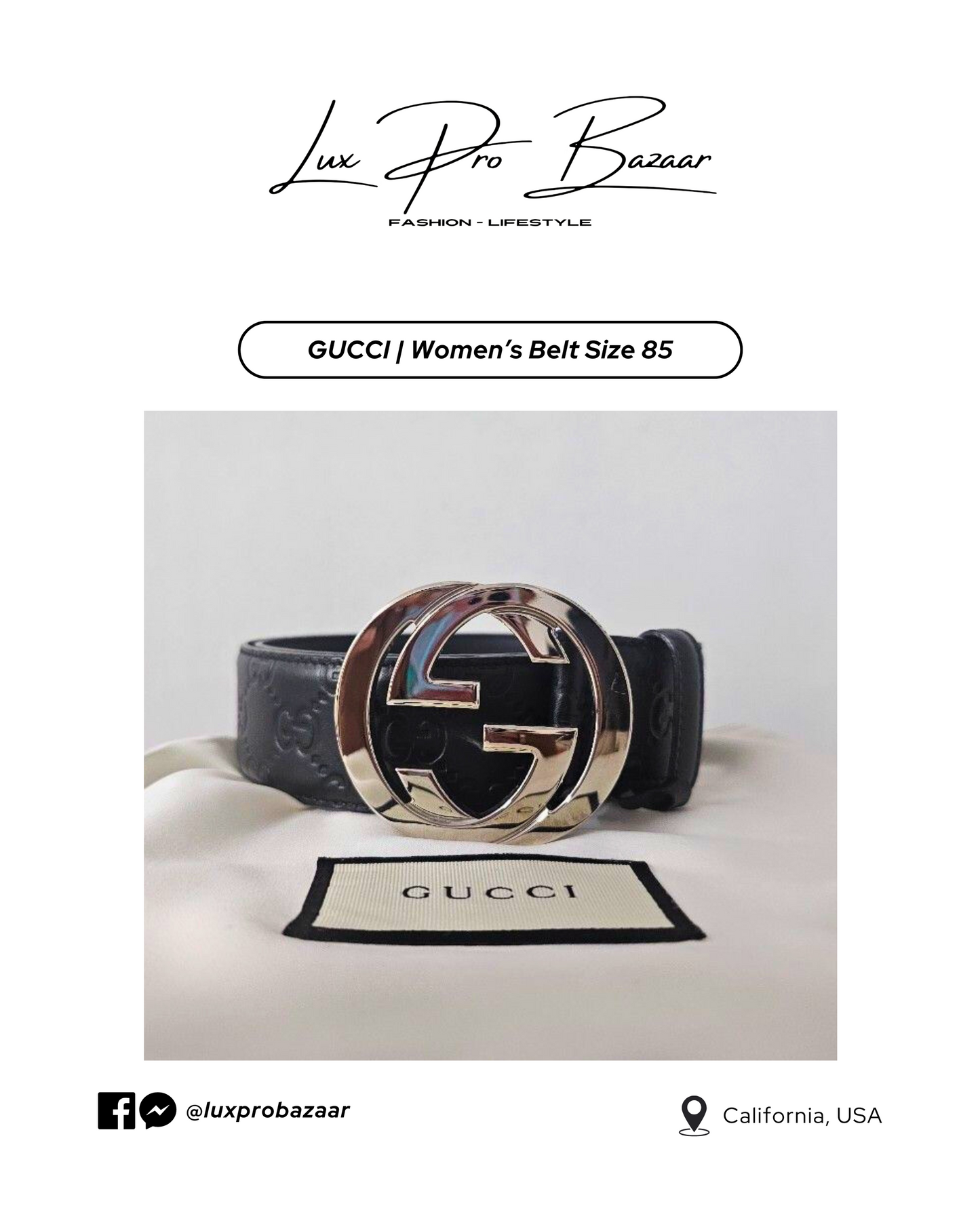 GUCCI | Women’s Chic Versatile Belt Size 85