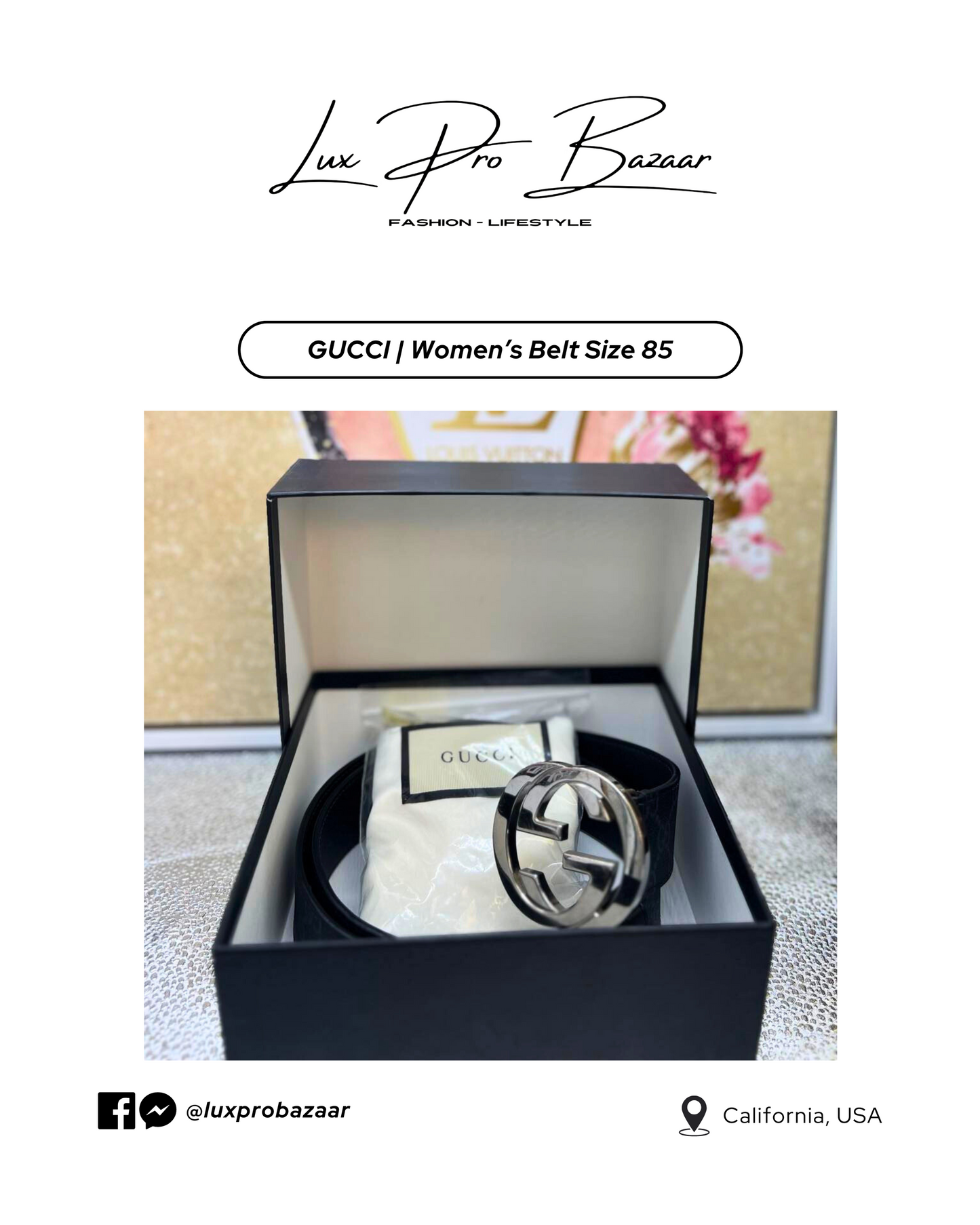 GUCCI | Women’s Chic Versatile Belt Size 85