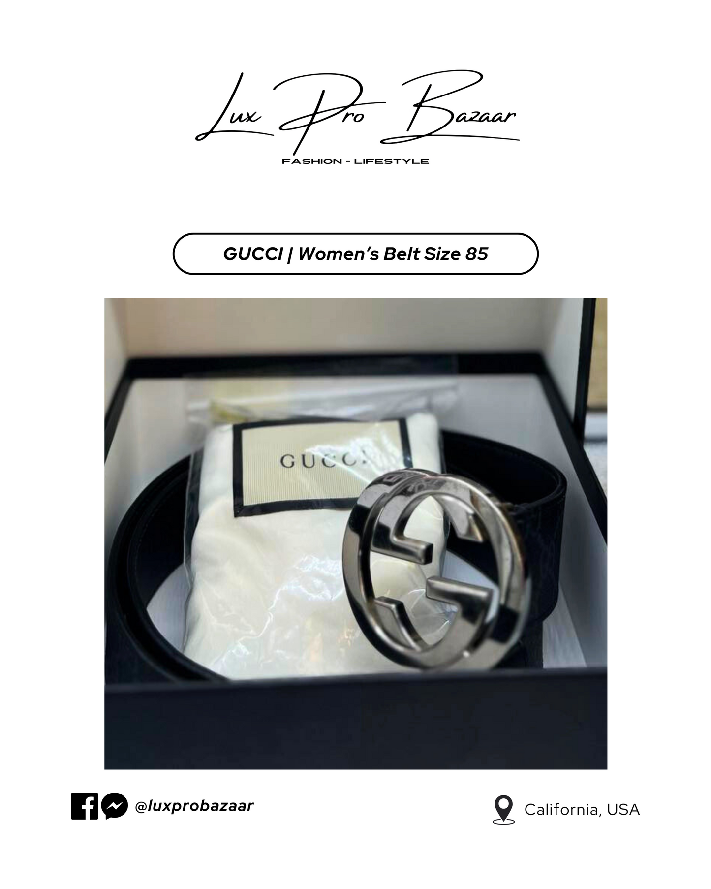 GUCCI | Women’s Chic Versatile Belt Size 85