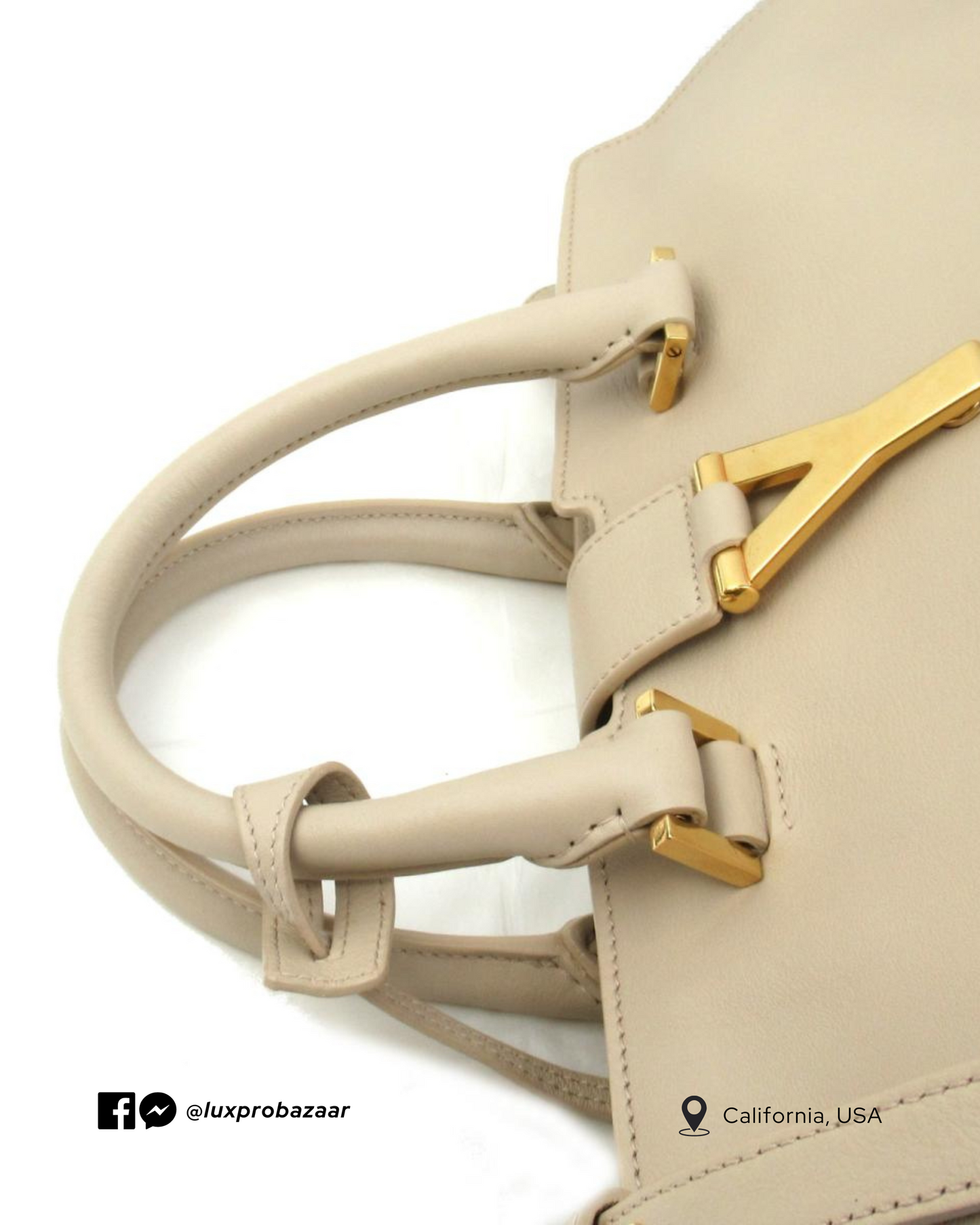 SAINT LAURENT | Beige 2-Way Shoulder Bag Handbag